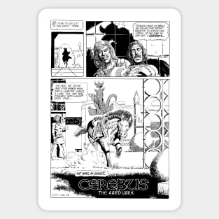 Cerebus the Aardvark Page 1 (2023 Recreation) Sticker